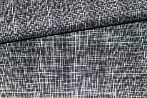 Designer- Baumwollstoff Weave black (10 cm)